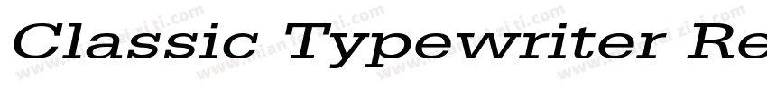 Classic Typewriter RegularSWFTE字体转换